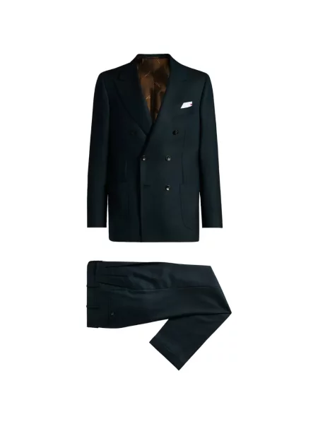 Costum Kiton cu două rânduri de nasturi albastru