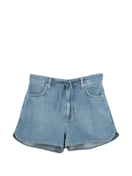 Cu centură pantaloni scurți din denim Rag & Bone albastru