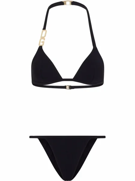 Bikini Dolce & Gabbana cu gât halter negru