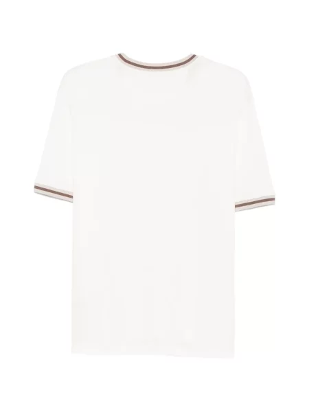 Tricou Eleventy cu dungi alb