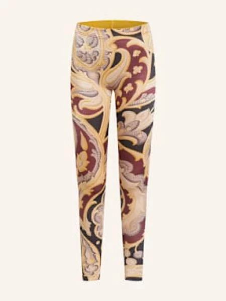 Wolford Legginsy Rajstopowe Paisley Baroque grau żółte
