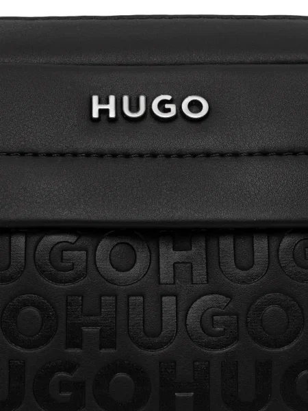 Geantă crossbody Hugo cu autograf negru