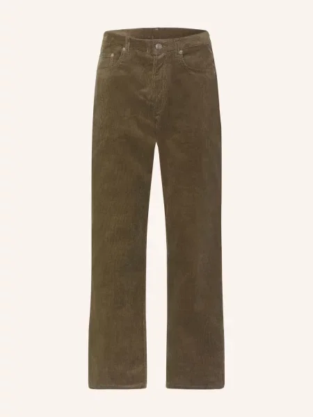 Arket Kordové Kalhoty Ocean Loose Fit hnědá