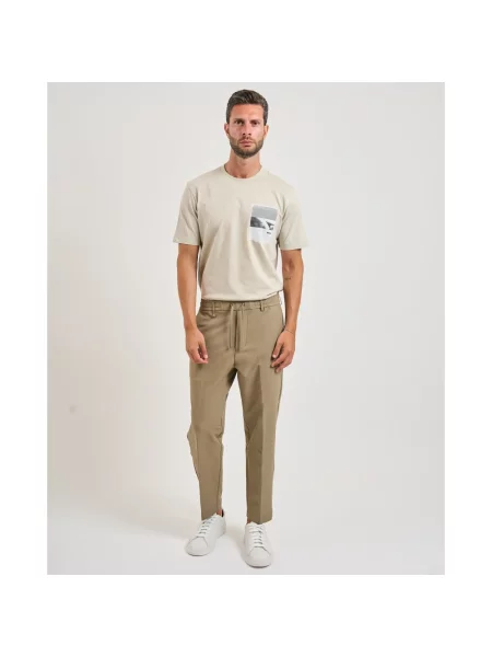 Boss Chinosy Convert Tailored Fit gruen beżowe