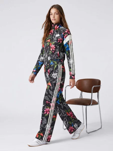 ADIDAS SPORTSWEAR Športové nohavice ADIDAS X FARM RIO HOUSE OF TIRO antracitová / zelená / ružová čierna