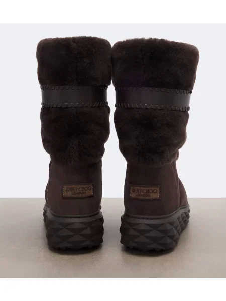 Botine Jimmy Choo din piele de căprioară cu platformă maro