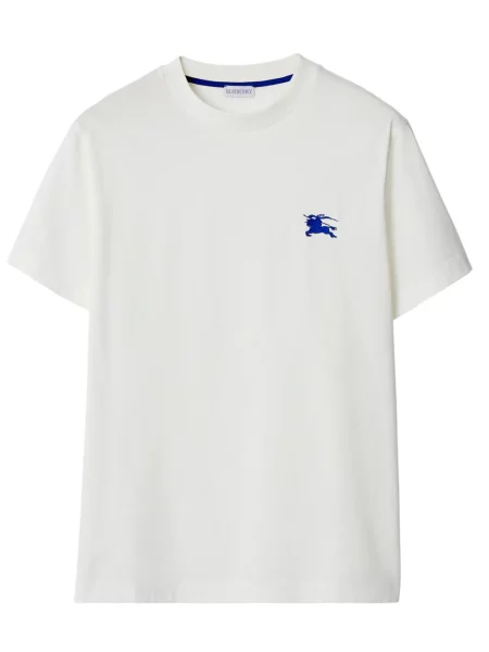 Tricou Burberry cu broderie alb