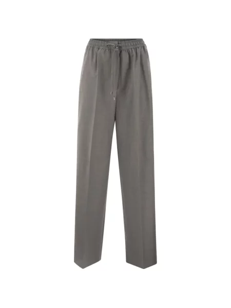 Pantaloni Sportmax cu dungi cu cordon gri