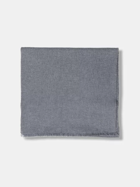 Вовняний шарф Lanvin однотонний сірий