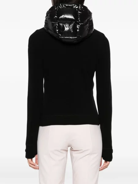 Cardigan Moncler Grenoble cu glugă negru