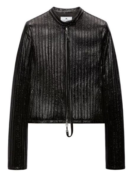 Кожено яке Courreges черно