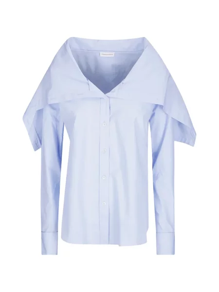 Cămașă 7 For All Mankind din poplin albastru