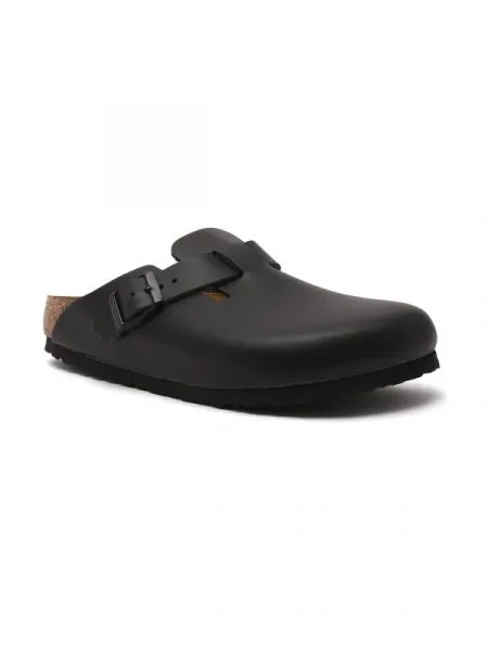 Birkenstock Bőr papucs Boston NL fekete