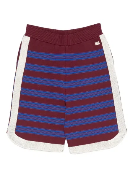 Pruhované bermudy Wales Bonner červené
