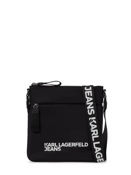 KARL LAGERFELD JEANS Geantă de umăr negru alb