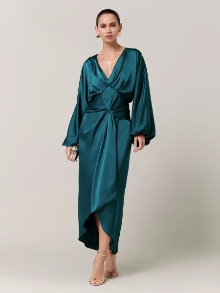 Sável Rochie Irena smarald verde