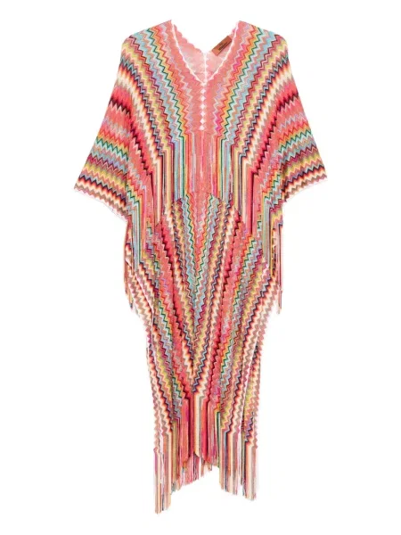 Poncho Missoni tricotate portocaliu