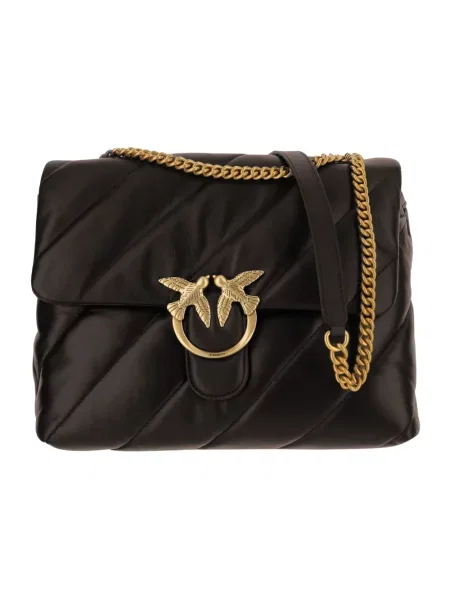 Pinko torebka crossbody skórzana brązowa