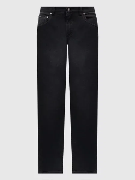 Джинси з ефектом потертості Dolce&gabbana чорні