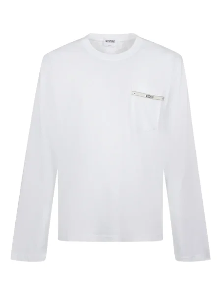 Tricou Moschino lung alb