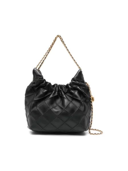 Mała mały torebka hobo Tory Burch skórzana czarna