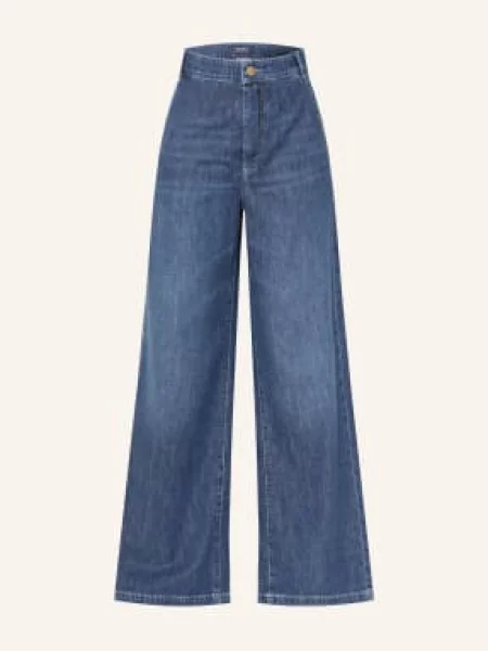 S Max Mara Džíny S Širokými Nohavicemi Gelato china blue modré