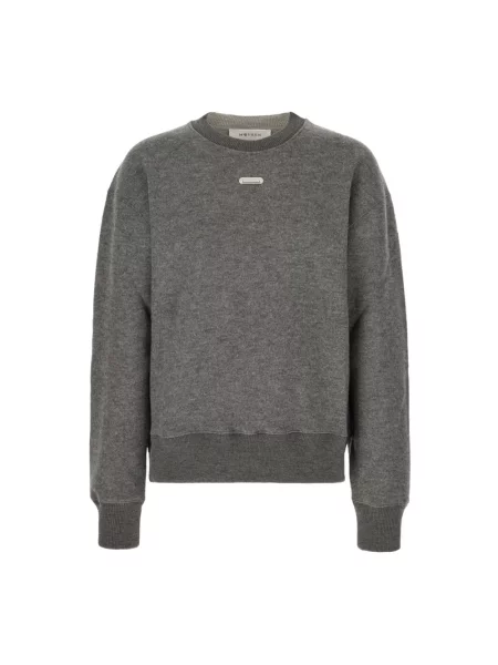 Bluza Alexander Mcqueen wełniana z logo szara