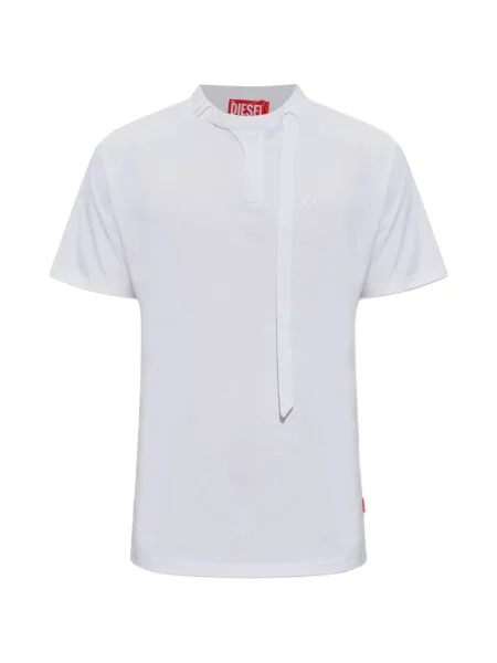 Tričko Diesel s vázáním bílé