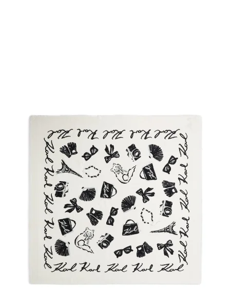 Karl Lagerfeld Šal crna bijela