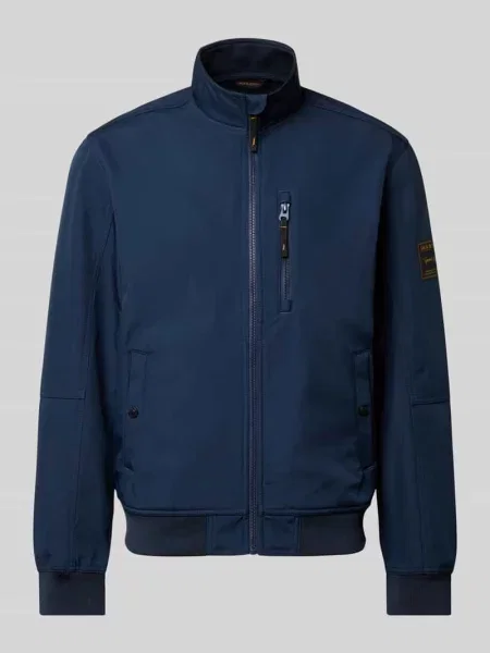 Bomberka o kroju regular fit ze stójką model ‘Parker’ Jack & Jones granatowy