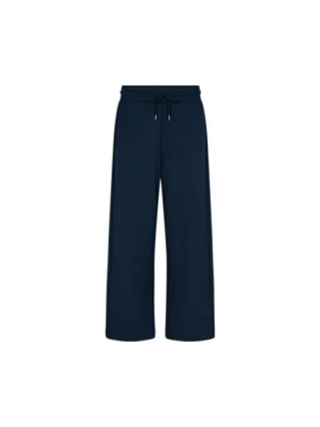 Spodnie dresowe z elastycznym pasem model ‘Banu’ Soyaconcept granatowe