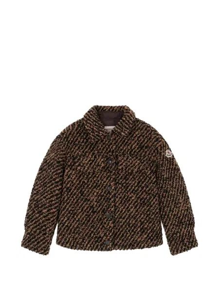 Dětska košilová bunda Moncler Enfant hnědá