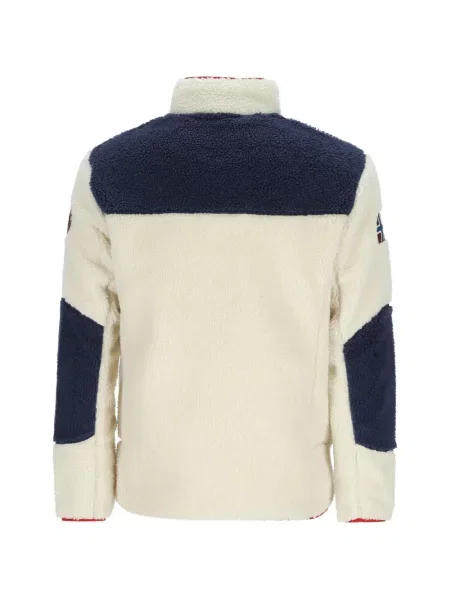 Geacă Napapijri din fleece alb