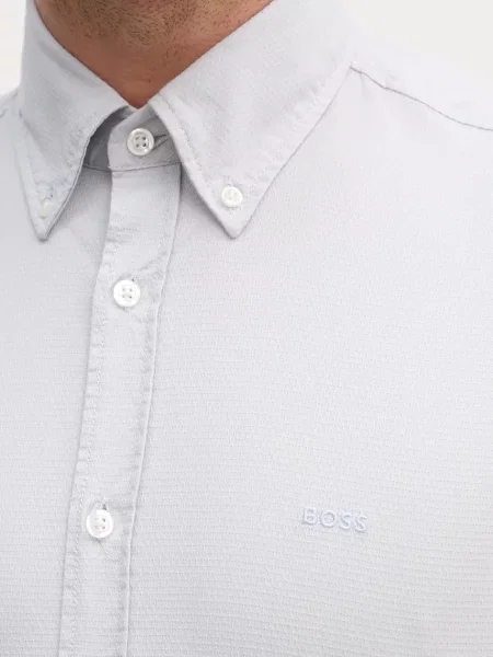 Сорочка BOSS Orange Rickert_M regular комір button-down сірий