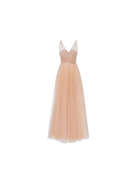 Długa sukienka maxi Elisabetta Franchi różowa