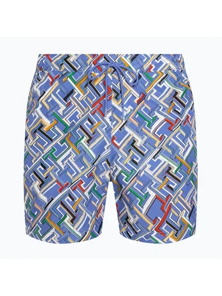 Olcsóbban. Férfi úszónadrág Tommy Hilfiger SF Medium Drawstring Print multi monogram blue spell. Méret: M kék