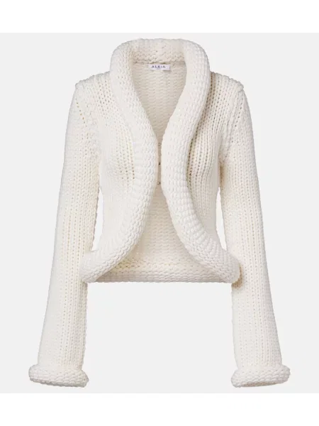 Cardigan Alaïa de lână alb