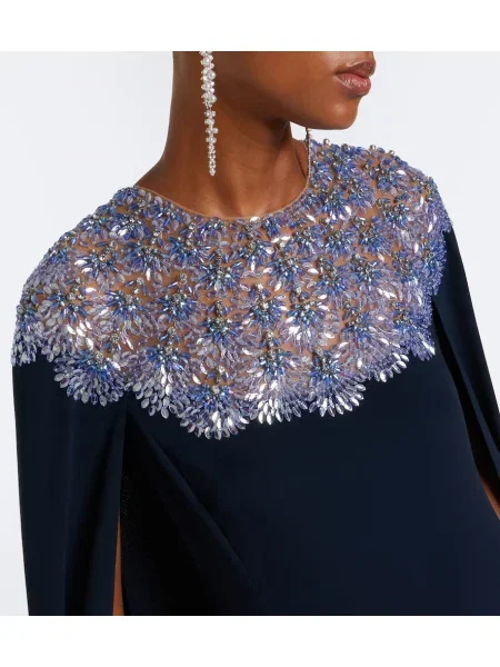 Rochie Oscar De La Renta de mătase albastru