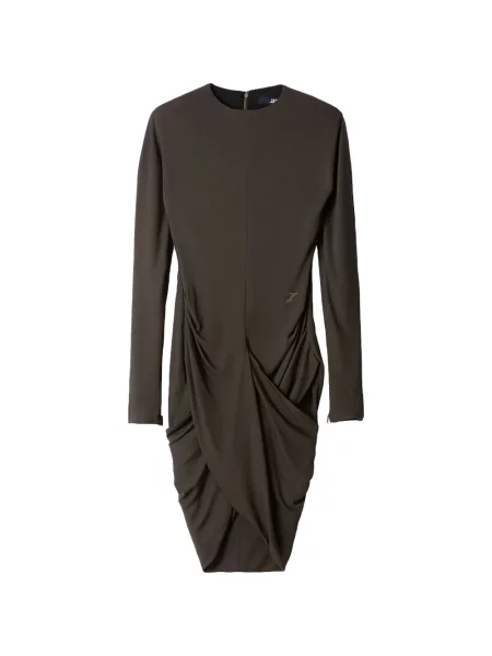 Lung rochie mini Jacquemus drapată maro