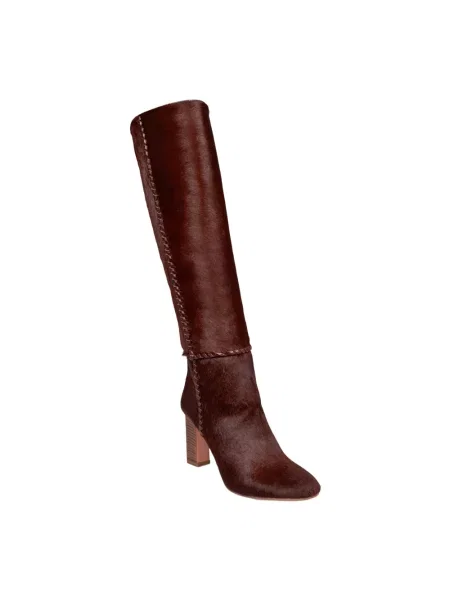 Buty do kostki Aquazzura skórzane brązowe