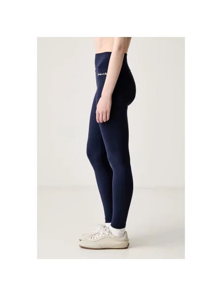 Spodnie Sporty And Rich z logo niebieskie