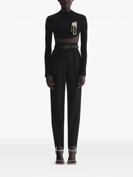 Pantaloni Mugler plisate negru