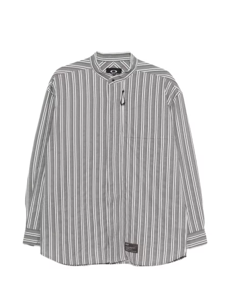 Pruhované s límcem pruhované košile Oakley šedé