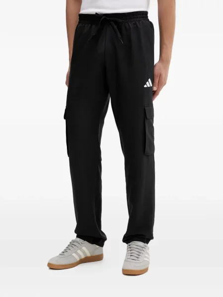 Futó kerek nyakú hálós cipzáras melegítő felső Adidas fekete