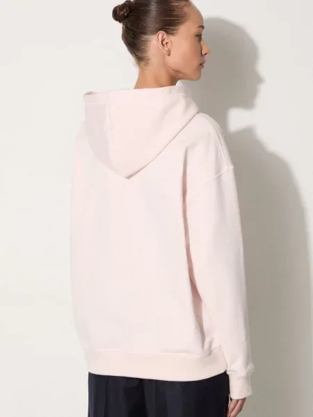Sportovní mikina New Balance Athletics Nature State French Terry Hoodie bordó růžová