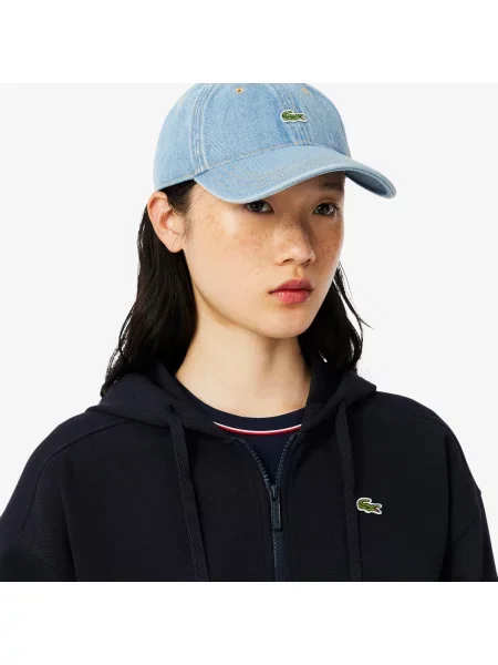 Lacoste Bluza Z Kapturem Z Piki Na granatowa