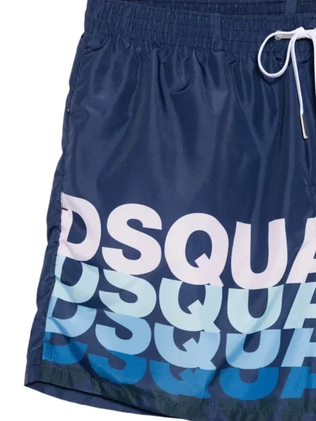 Slip de baie Dsquared2 cu imagine albastru