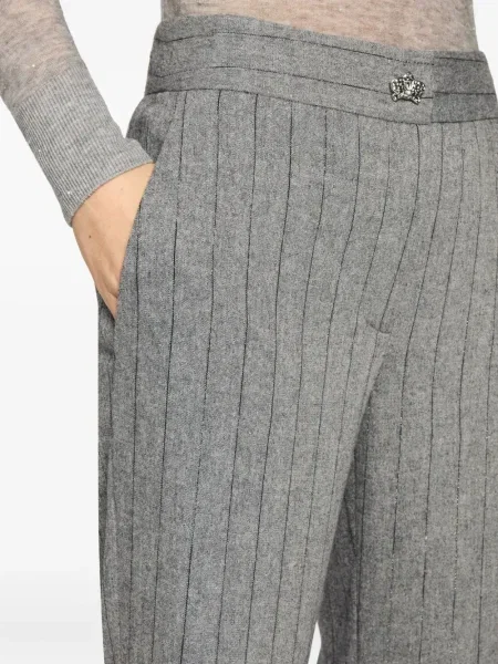 Pantaloni Genny cu dungi gri