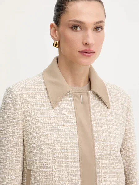 BOSS marynarka jednorzędowa wzorzysta beżowy