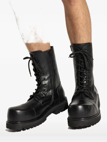 Botine Vetements cu șireturi din dantelă negru